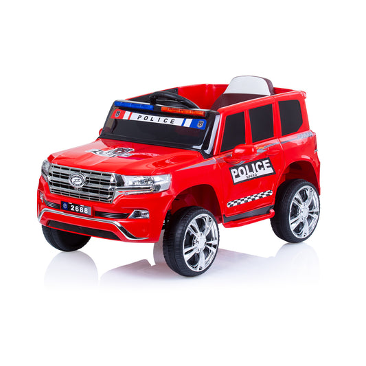 Chipolino Battery operated SUV POLICE PATROL, leather seat, red