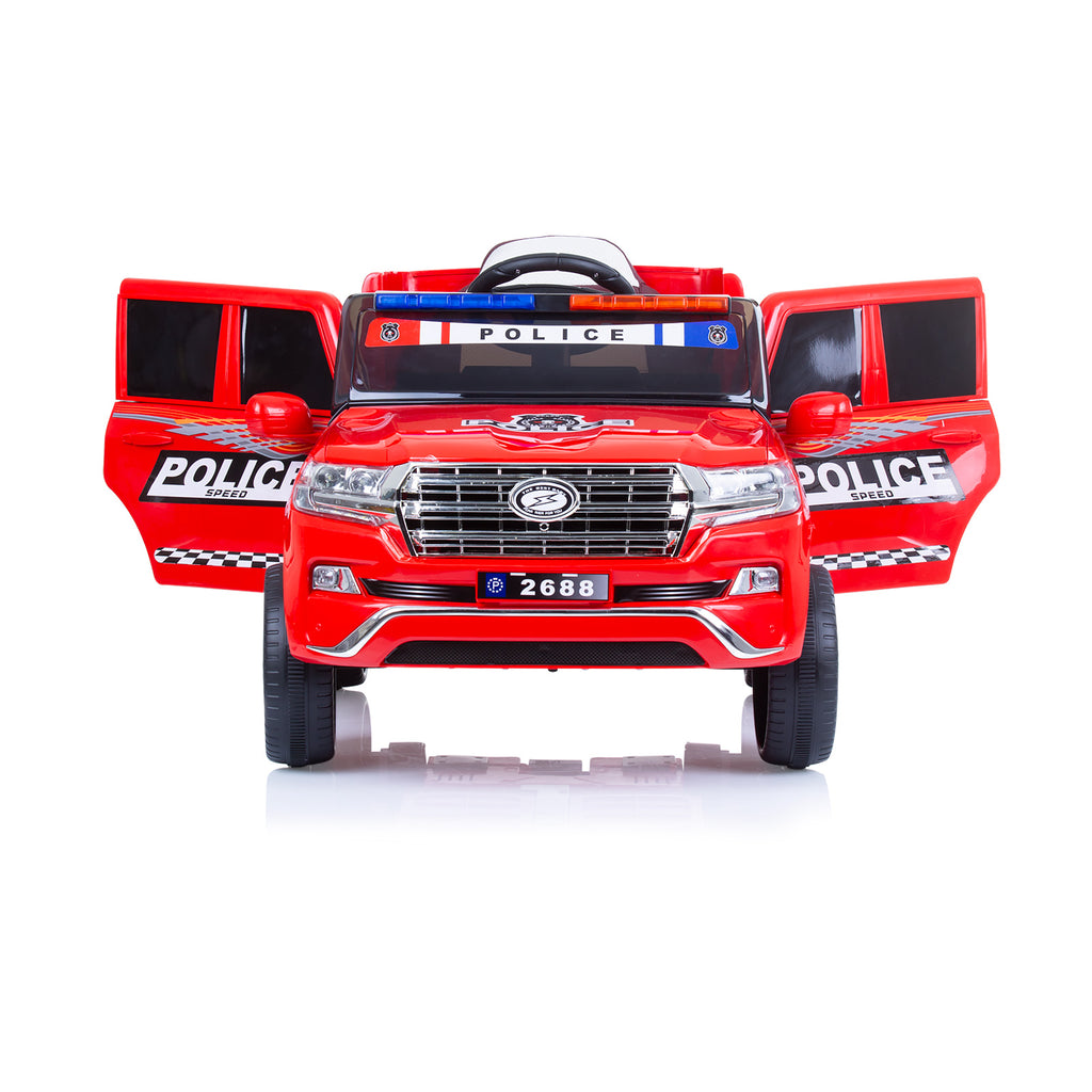 Chipolino Battery operated SUV POLICE PATROL, leather seat, red