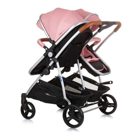 Chipolino Twin Stroller Duo Smart flamingo