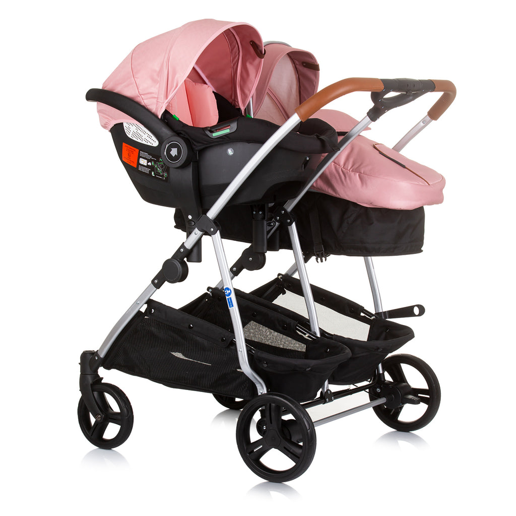 Chipolino Twin Stroller Duo Smart flamingo