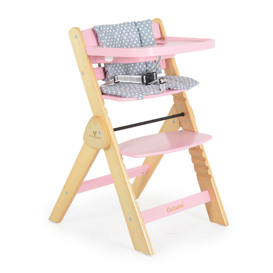 Cangaroo Wooden high chair Caramel pink