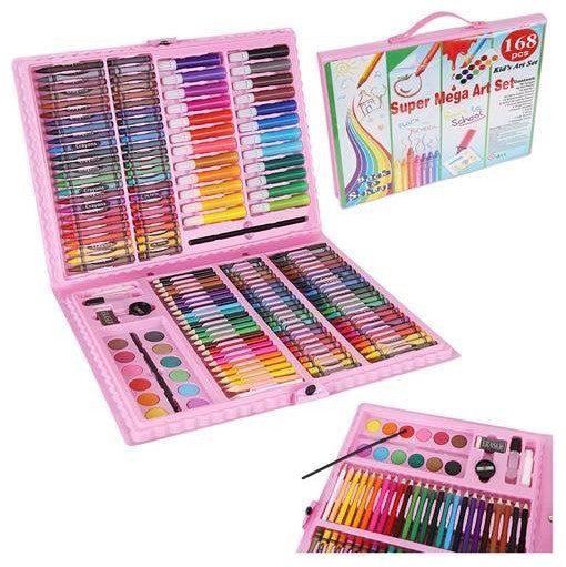 ISO Art Set for Painting 168pcs + Pink Suitcase