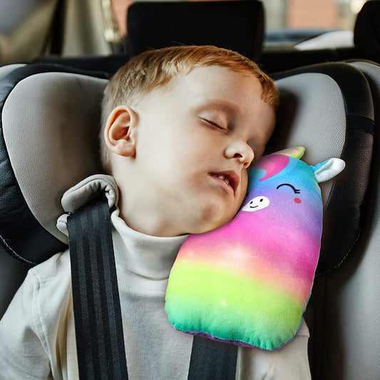Seat belt pad, car sleeping pillow Rainbow