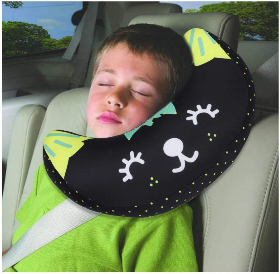 eat belt pad, car sleeping pillow Black Cat