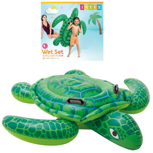 Intex Children's Inflatable Ride On Sea Turtle with Handles Green 150x127cm