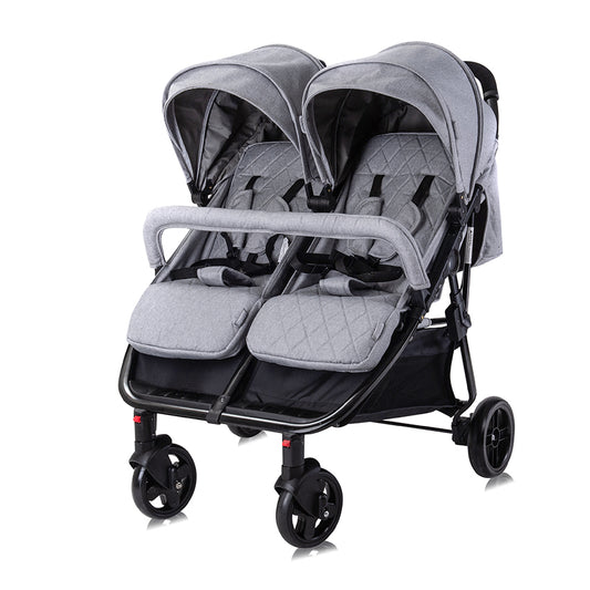 Lorelli DUO Twins Stroller with Footmuff & Bag